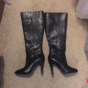 Knee high black boots size 7